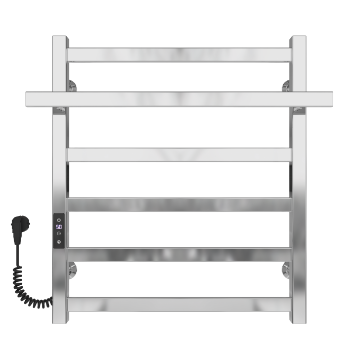 Electric towel dryer Aqua (600*500,6,Polished,Left,JD04)