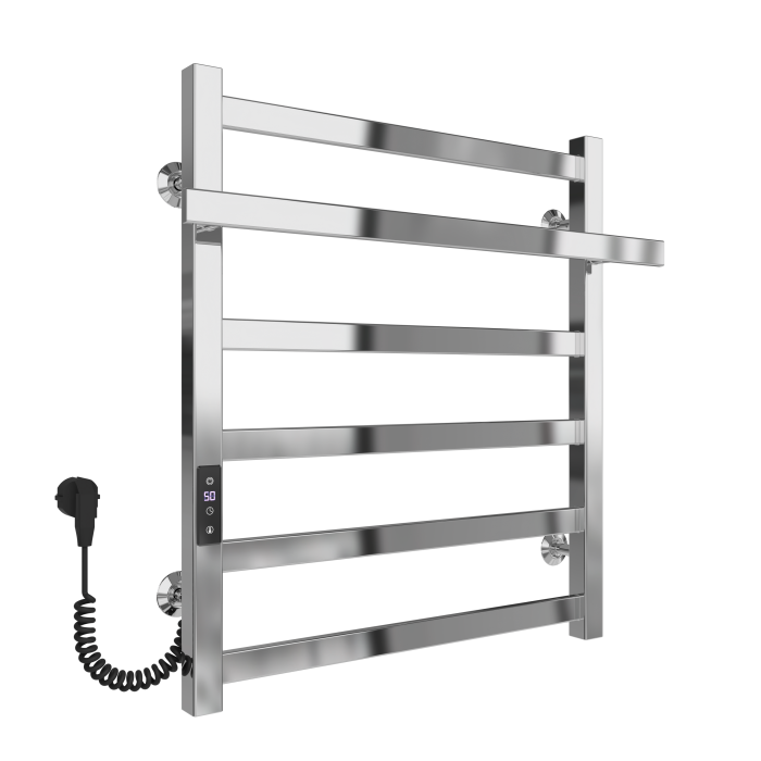 Electric towel dryer Aqua (600*500,6,Polished,Left,JD04)