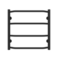 Рушникосушарка водяна Ava (500*500,4,Чорна,Нижнє підключення)