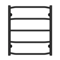Рушникосушарка водяна Ava (600*500,5,Чорна,Праве підключення)
