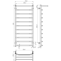 Water towel dryer Dream (1200*500,11,White,Lower)
