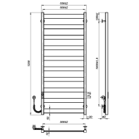 Electric towel dryer Leyla (1200*500,10,Grey,Left,JD04)