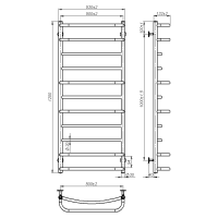 Water towel dryer Lilu (1 200*500,11,White,Lower)