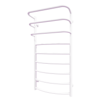 Water towel dryer Prima (1 000*500,9,White,Right)