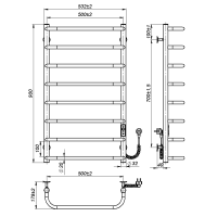 Electric towel dryer Sunny (900*500,8,Grey,Right,JD03)