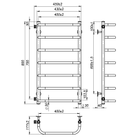 Рушникосушарка водяна Sunny (800*400,7,Біла,Ліве підключення)