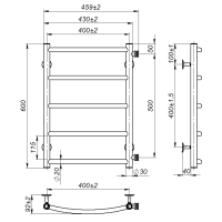 Рушникосушарка водяна Sora (600*400,5,Біла,Праве підключення)