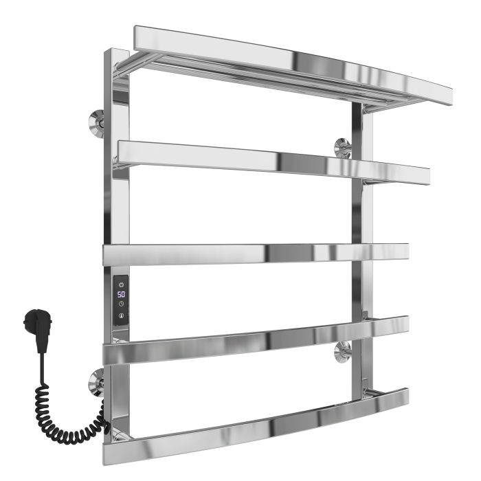 Electric towel dryer Terra (600*500,5,Polished,Left,JD04)